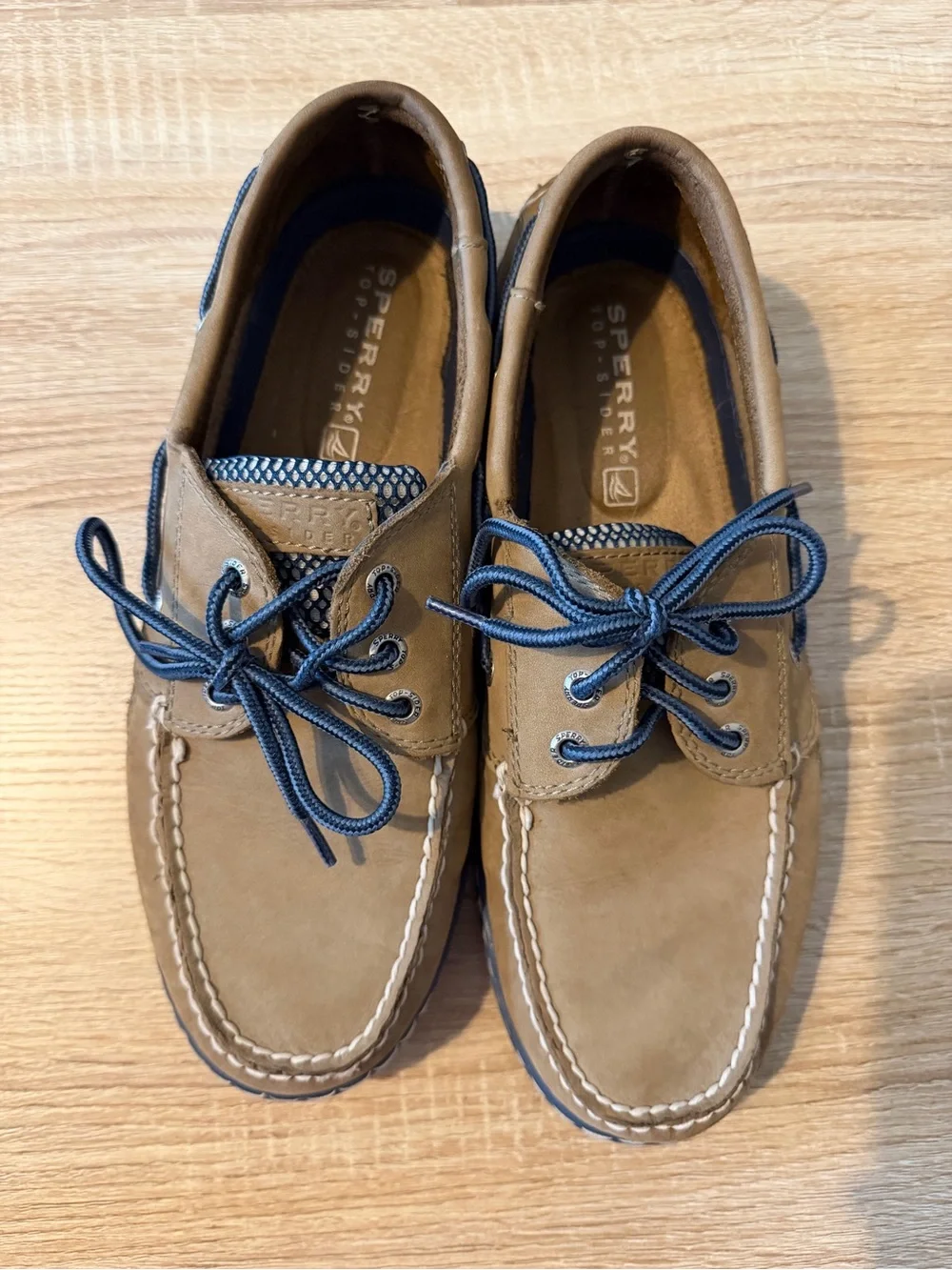 Men's Sperry Top-Sider Casual Boat Shoes Brown Navy size 9